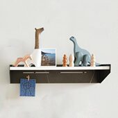 墙面装 饰架路由器挂墙客厅隔板铁艺房间卧室墙上置物架墙壁搁板