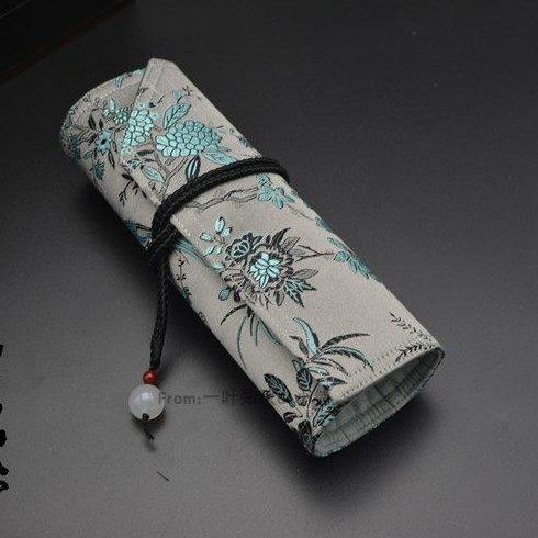 包邮一叶知秋手作 钢笔笔帘夜鸣手工钢笔收纳包笔帘古风卷笔袋,文具电教/文化用品/商务用品,笔袋,淘宝优惠券,粉丝福利购,淘宝优惠卷