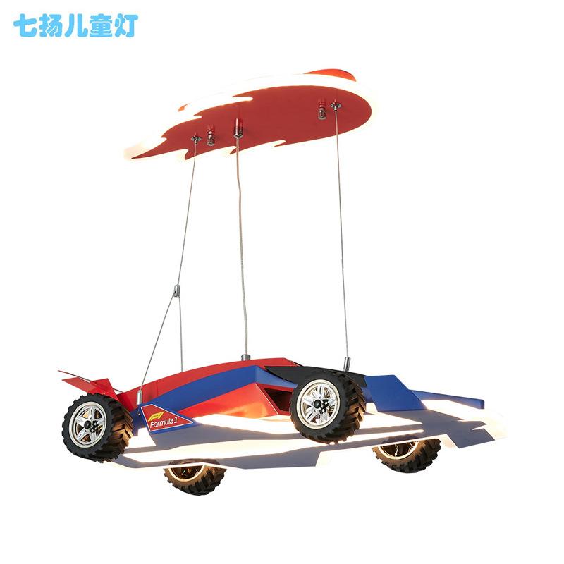 儿童房汽车灯创意卡通卧室灯方程式赛车跑车模型灯男童房间吸顶灯