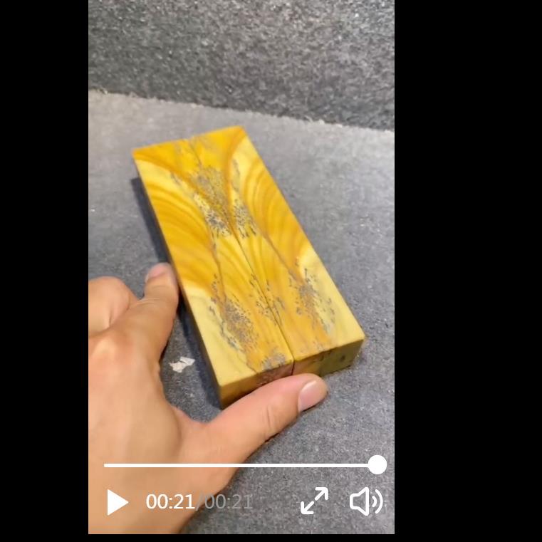 青田石封门黄水草老性对章印章3*3*14金石篆刻寿山石收藏送礼配盒