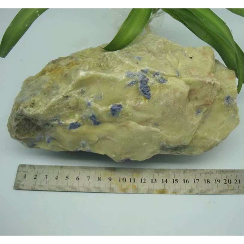 246号青田石蓝带蓝花冻原石石料3.2公斤摆件假山料金石篆刻寿山石