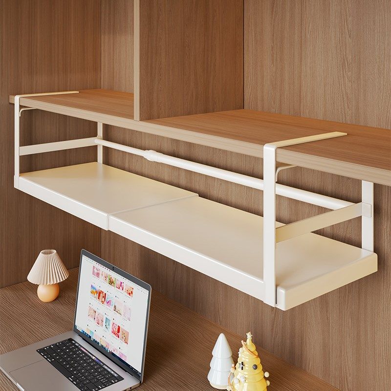 宿舍挂篮悬挂式收纳架p橱柜下挂书本杂物置物架可伸缩免打孔整理