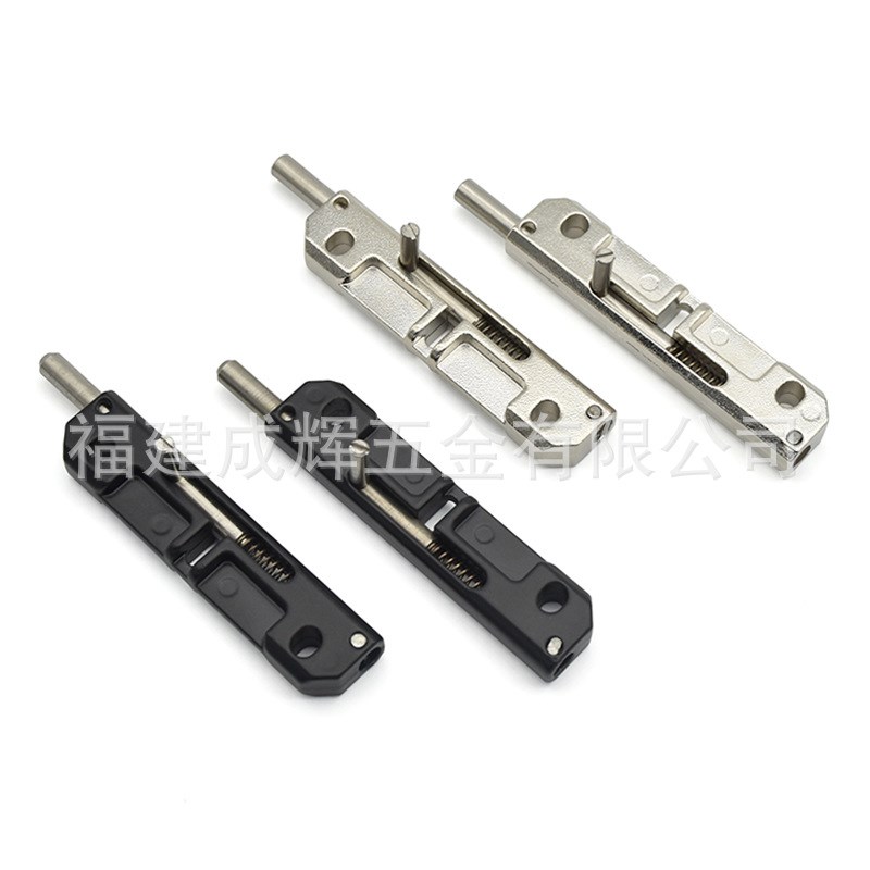 工业设备门锁门栓回o弹门闩拉动式自动弹簧伸缩式插销铰链左右门