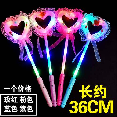 圣诞节发光荧光棒演唱会应援棒弹簧棒五角星闪光卡通儿童玩具货源