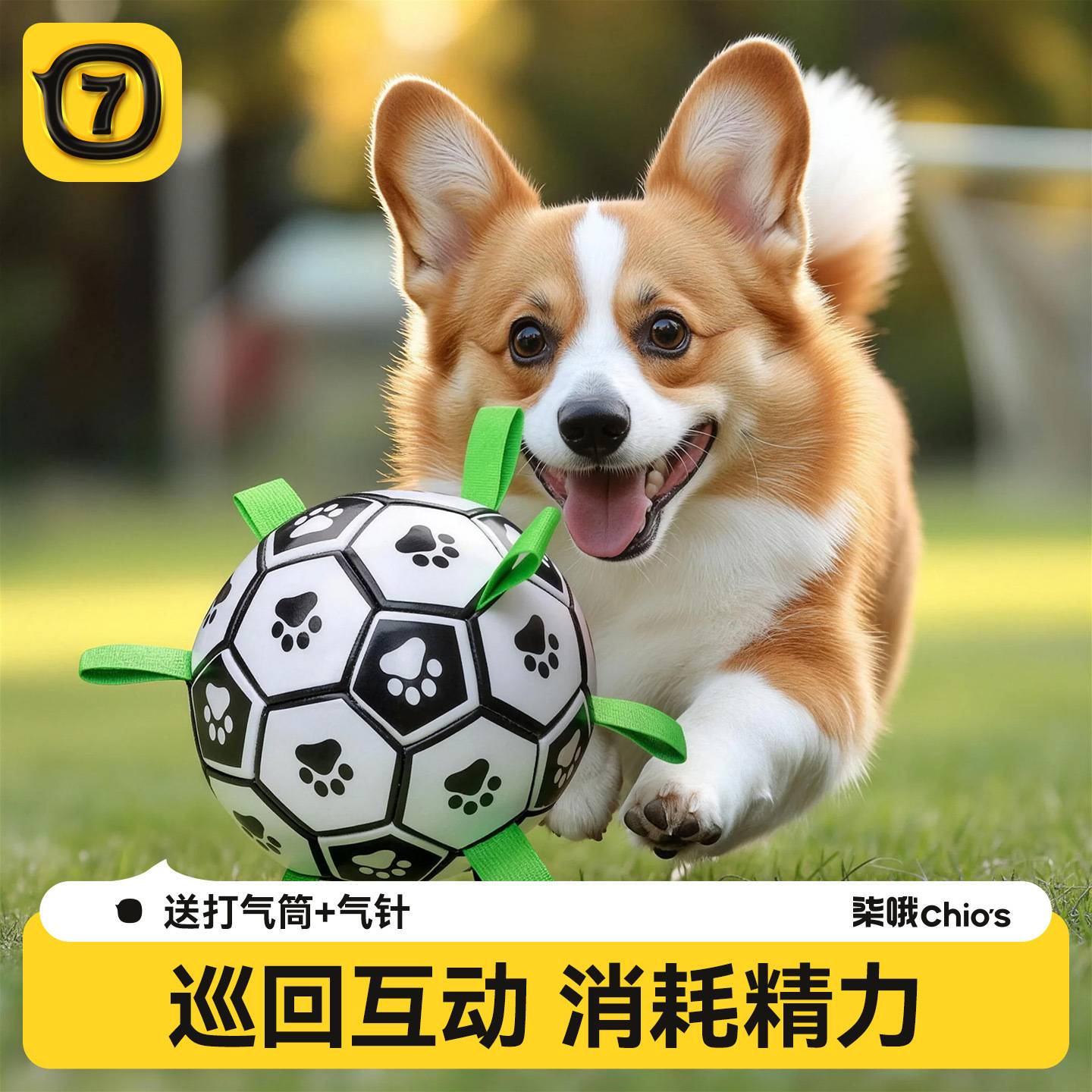 狗狗玩具球边牧自嗨玩具拉布拉多柯基训练专用狗足球耐咬宠物用品