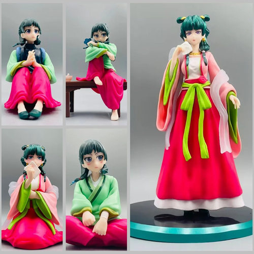 药屋的呢喃 期待休闲玫瑰汉服 猫猫系列坐姿公仔摆件模型手办
