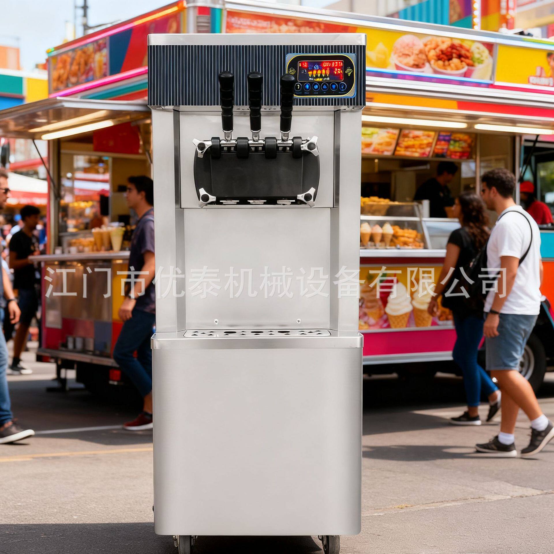 全自动冰淇淋机ICECREAMMACHINE冰激凌机汉堡店专用雪糕机商用
