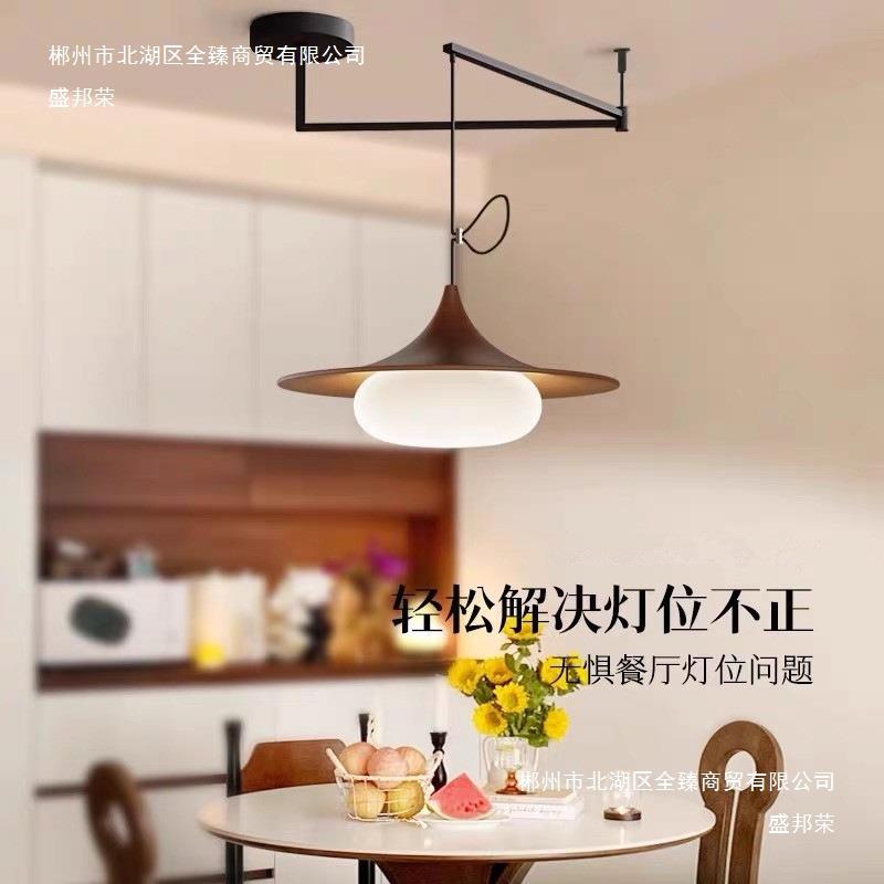 中古风客厅吊灯美式复古吧台小吊浪漫创意感卧室餐厅灯具三色变光