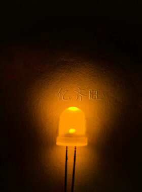 F8MM黄发黄超高亮LED黄灯有边灯珠发光二极管透明直插指示灯厂家