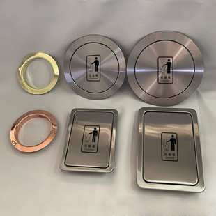 台面垃圾盖嵌入式不锈钢翻盖厨房橱柜配件盖板单买洞见详情圆新品