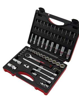 PARD 62pcs 3/8 棘轮扳手 套筒 组合套装 转接头 延长杆 万向接头