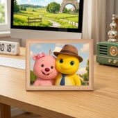 loopy奶龙可爱卡通收藏品木质相框装 饰画展示送朋友礼物装 饰摆件