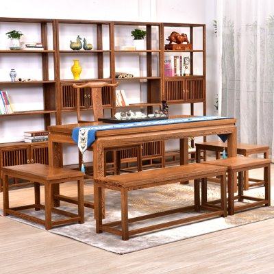 红木家具鸡翅木新中式茶桌椅组合中式小户型功夫茶几茶艺桌泡茶桌,住宅家具,茶几,淘宝优惠券,粉丝福利购,淘宝优惠卷