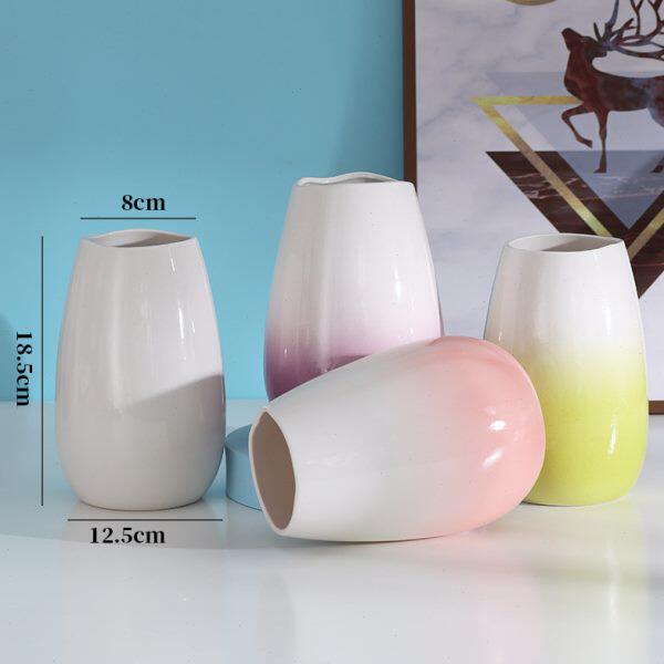 花瓶客厅装饰水培植物摆件插花瓶创意透明现代简约彩色绿萝花欧式