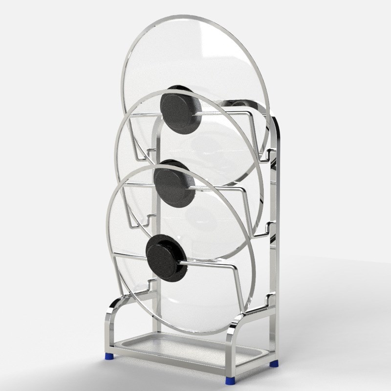 304不b锈钢锅盖架厨房置物架台面砧板架多功能厨具收纳架中高