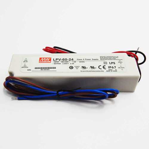 现货 LPV-60-24/12明纬塑壳恒压电源24V2.5A  MEAN WELL