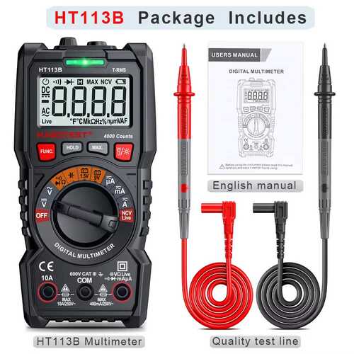 华博HT113C数字万用表智能蜂鸣器电压表电流表便携式小表迷你型货