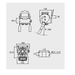 倍润Faster多路同步连接P508系列4路同步连接快速接头尺寸 08