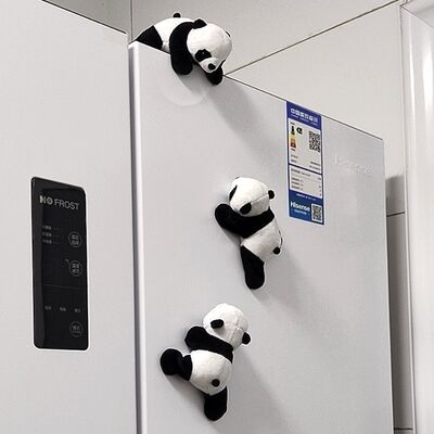 国宝熊猫磁吸毛绒公仔富贵竹冰箱装饰文创玩具礼物成都纪念磁吸式
