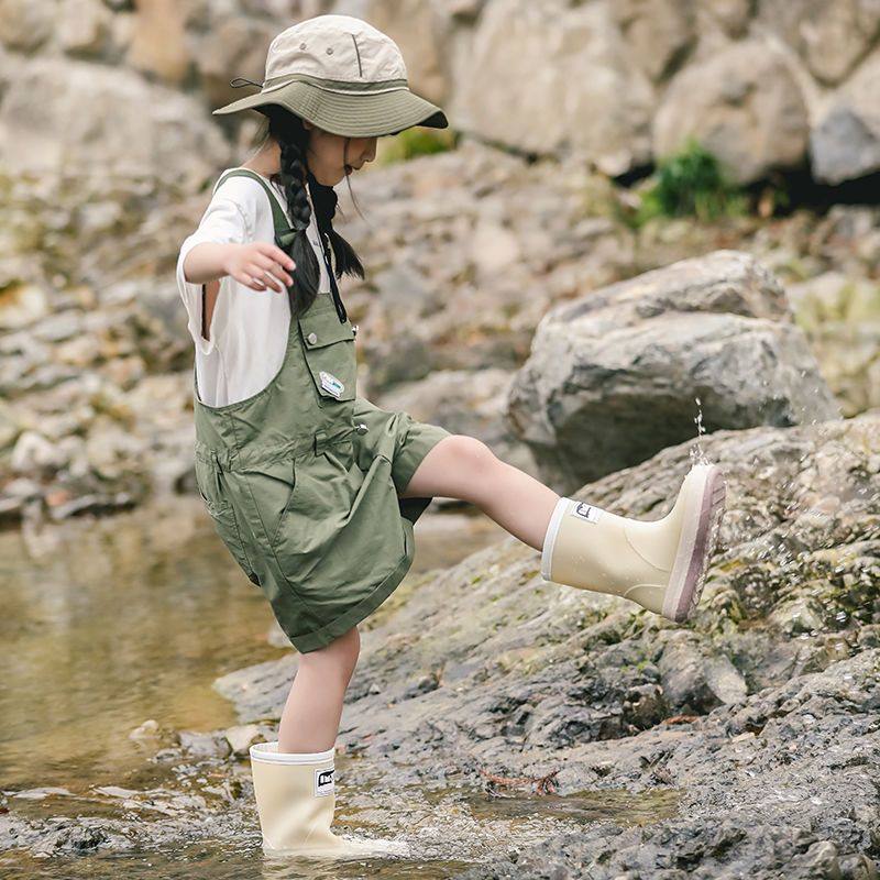 儿童雨鞋男童女童宝宝防滑雨靴学生小童小孩防水束口水鞋胶鞋