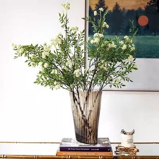 全店首推仿真雪柳高级装饰秋实轻奢简约餐桌玄关网红摆设