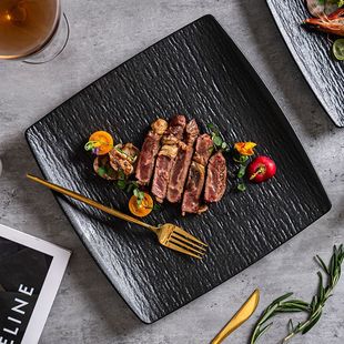 牛排盘家用高级感西餐盘意面盘欧式餐具网红餐盘陶瓷北欧轻奢盘子