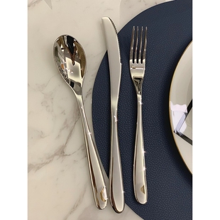 德国皇室 高端酒店西餐具刀叉勺304不锈钢欧式牛排三件餐家用套装