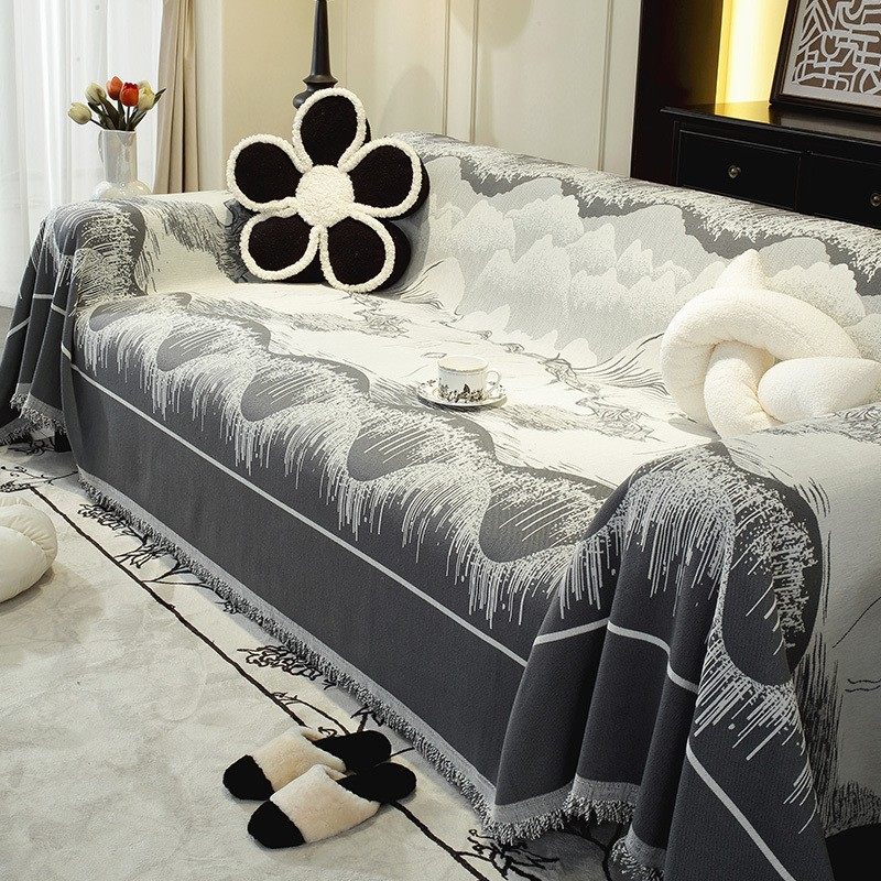 轻奢复古高级感沙发盖布四季通用雪尼尔防滑盖毯中古风防猫抓套罩,居家布艺,沙发套,淘宝优惠券,粉丝福利购,淘宝优惠卷