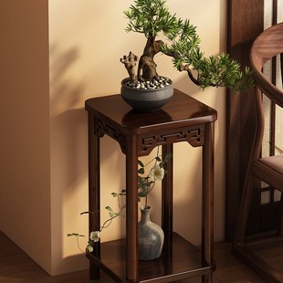 中式花架子客厅落地式置物架实木花台绿植花盆奇石摆放架鱼缸架