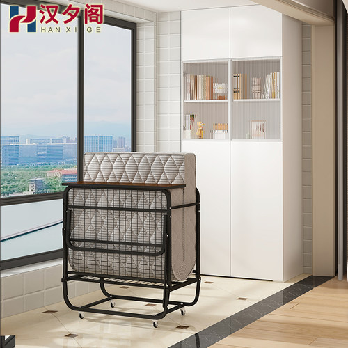 奶油风折叠床阳台柜组合午睡便捷抽拉式隐形床飘窗靠墙立柜8CH32