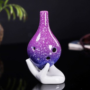 六孔陶笛6孔初学者简单易学乐器陶瓷儿童学生男生女生中音c调星空