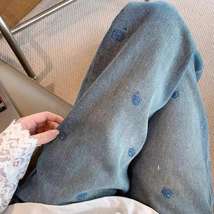 孕妇牛仔裤无托腹布春秋外穿长裤春天2026新款春季直筒裤子女春装