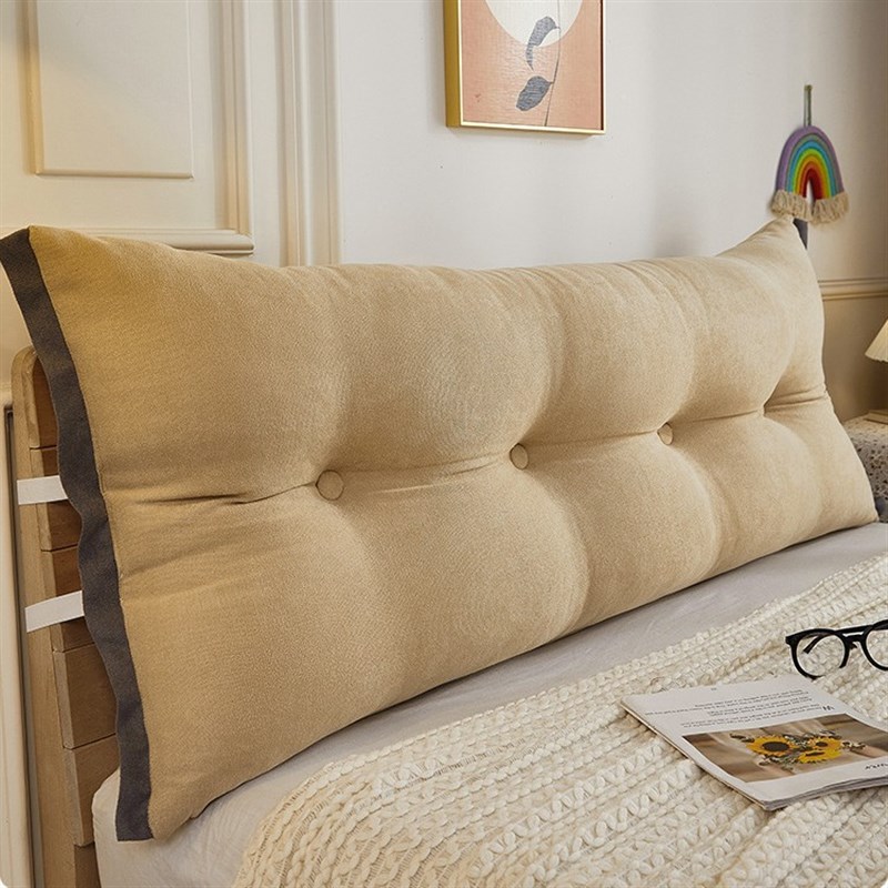 新款床头靠垫卧室软包三角大靠背纯色单双人绑带R床上靠枕榻榻米