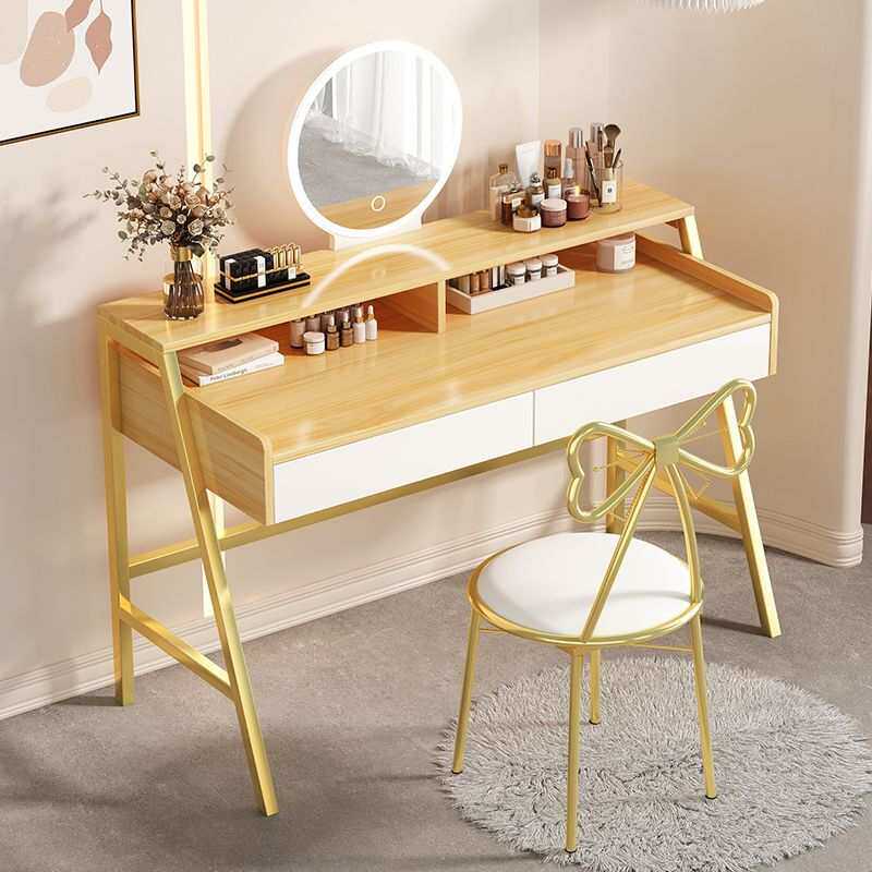 轻奢北欧梳妆台卧室现代简约化妆台小型2023新款好看女生梳妆桌子