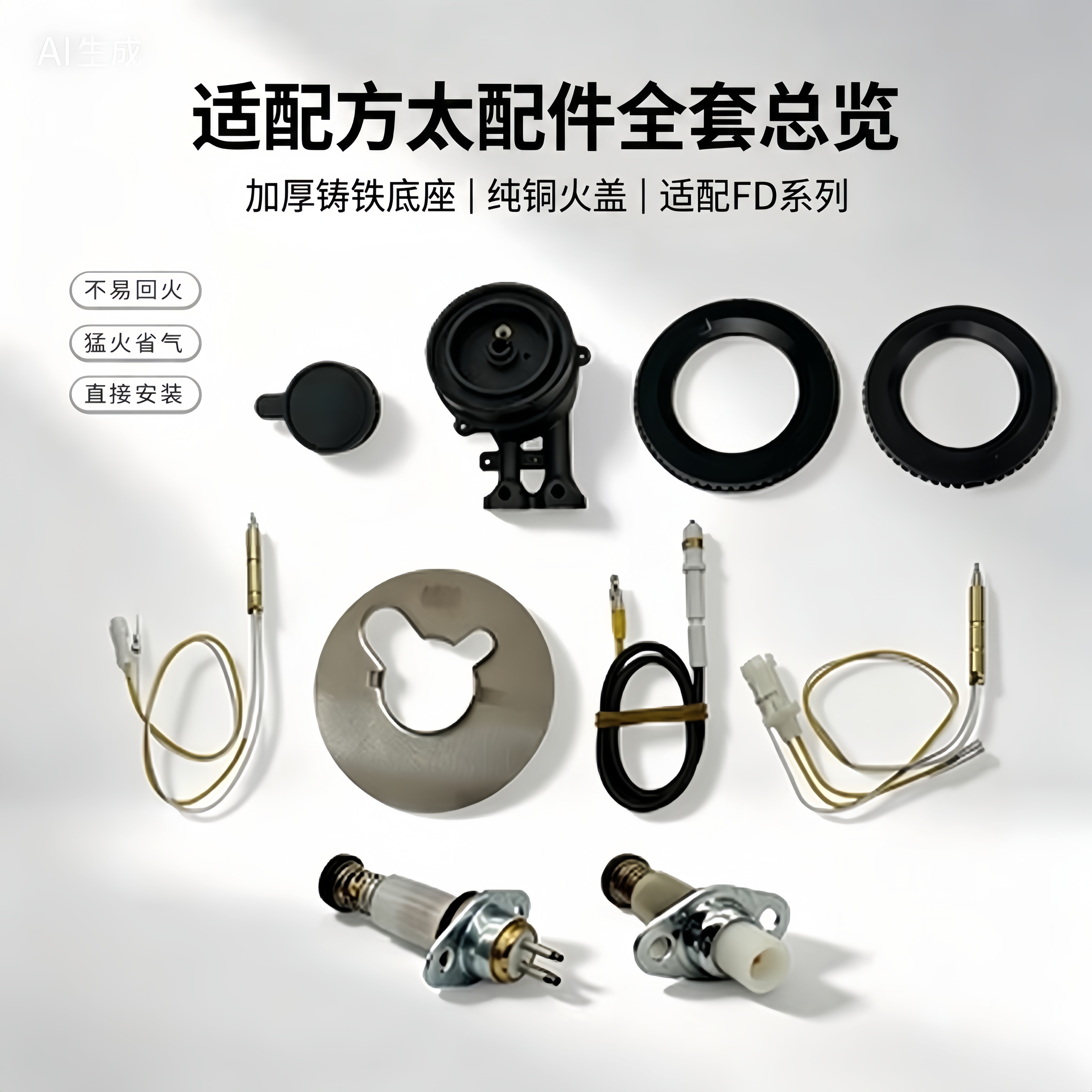 适用方太燃气灶FD1B  FD2B FD1G FD21BE配件火盖分火器炉头燃烧器