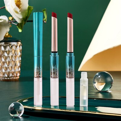 不掉色不沾杯肉桂奶o茶吃土色口红防水持久保湿滋润支持密文支付