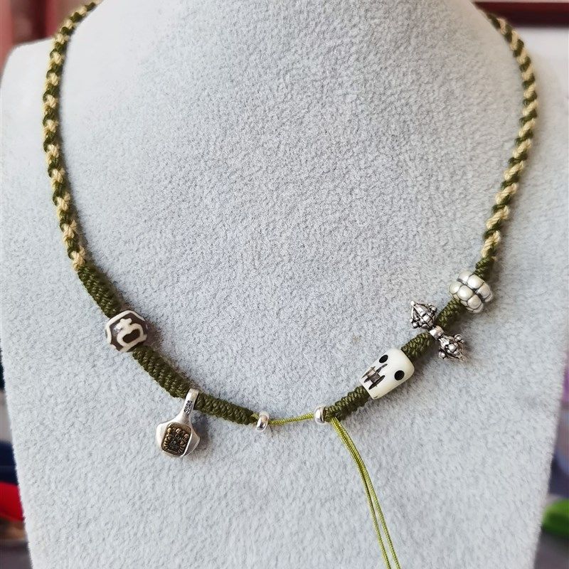 手工编织吊坠绳藏式手搓棉项链绳复古百搭天珠绳男女民族风锁骨链,饰品/流行首饰/时尚饰品新,项链,淘宝优惠券,粉丝福利购,淘宝优惠卷