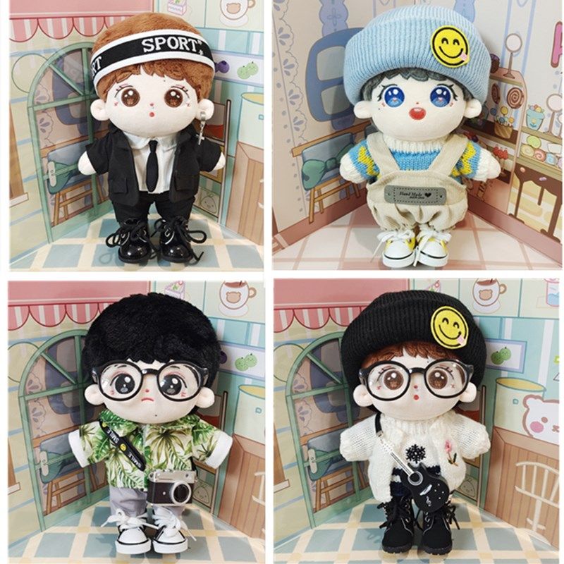 新款娃衣服装配件20cm棉花娃娃西装毛衣开衫围巾背带裤爬爬衣合集