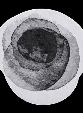 TipToe水墨晕染 客厅圆形地毯卧室电脑转椅子脚垫地毯沙发茶几垫