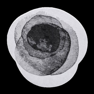 TipToe水墨晕染 客厅圆形地毯卧室电脑转椅子脚垫地毯沙发茶几垫