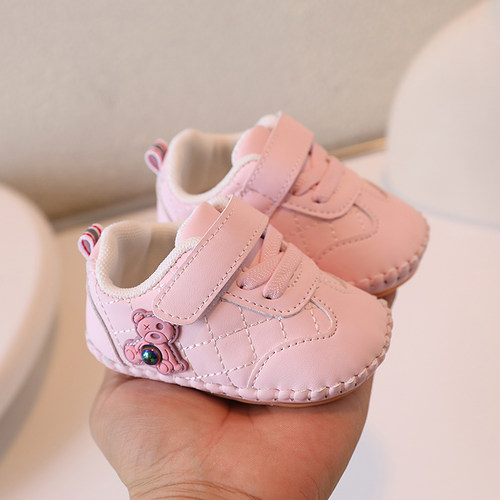 春秋婴儿软底学步男童幼儿单鞋6-15月女宝宝不掉鞋子春秋0一1岁半
