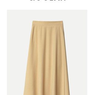 雪纺半身裙2022夏薄款 纯色半松紧腰遮胯显瘦A字大摆裙 高腰中长款