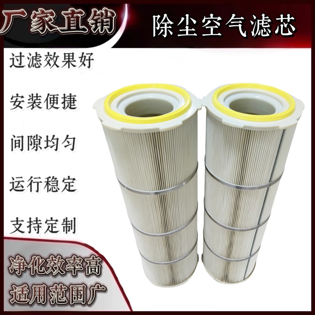 厂家批发除尘滤芯空气净化滤筒滤清器除尘滤筒防静电滤芯规格齐全