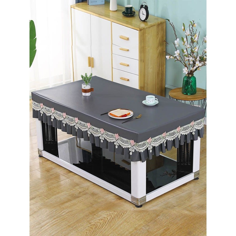 PU防水防油烤火炉皮罩长方形电暖桌套餐桌垫免洗加厚防烫茶几桌布,居家布艺,桌布,淘宝优惠券,粉丝福利购,淘宝优惠卷
