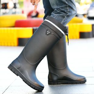加厚平底防滑男士雨靴户外钓鱼鞋雨鞋套鞋加绒保暖防水鞋胶鞋男