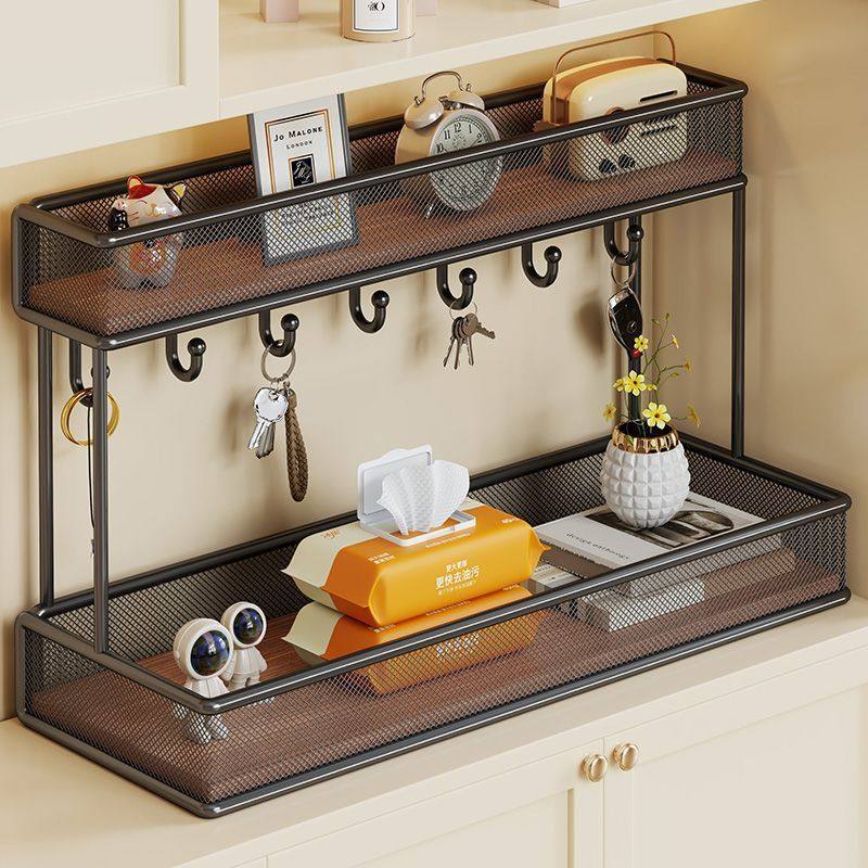 进门玄关钥匙收纳盒门口鞋柜上分层置物架桌面杂物整理神器,收纳整理,钥匙收纳盒,淘宝优惠券,粉丝福利购,淘宝优惠卷