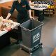 饭店商用餐饮收餐车大号垃圾桶带轮子厨房大容量底座可移动手推车