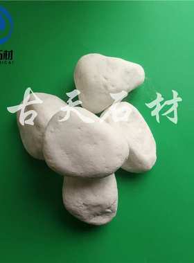 供应白色小石子 园艺景观铺路铺面小石头 白色小鹅卵石