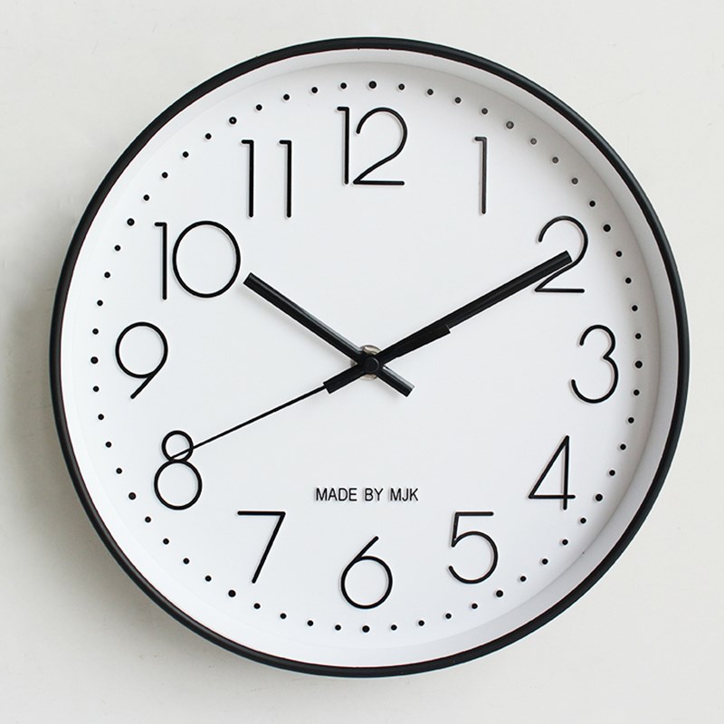 MJK简约现代钟表挂钟客厅2024新款家I用时尚静音时钟挂墙轻奢创意