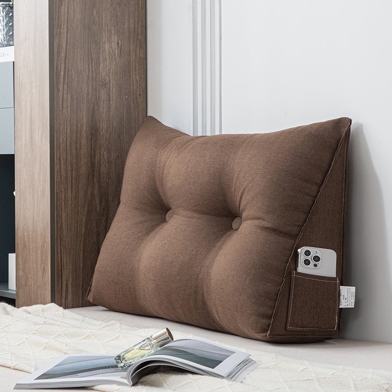 麻布肌理感床头软包靠背大靠垫高端无床靠榻榻米床上W单人沙发靠